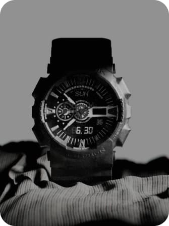 Premium luxury wristwatch close-up